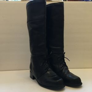 BLONDO BLACK LEATHER WATERPROOF RIDING BOOTS